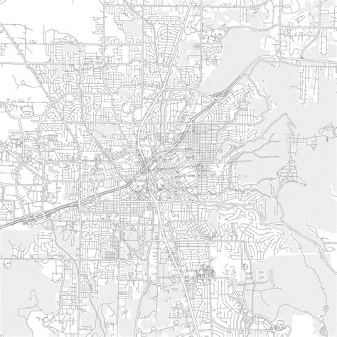 Bright outlined vector map of Huntsville, Alabama, USA This printable map was created for ...