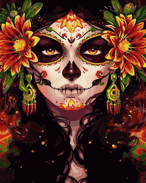 Dia De Los Muertos Acrylic Paintings