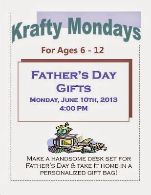 Franklin Matters: Franklin Library: Krafty Mondays - Father's Day Gifts!