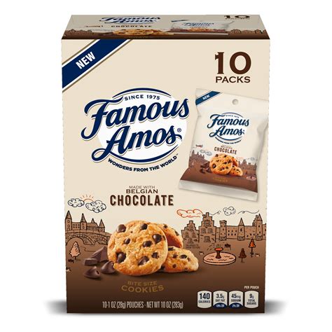 Buy Famous Amos Wonders of the World Belgian Chocolate Chip Cookies | Bite-Sized Gourmet ...