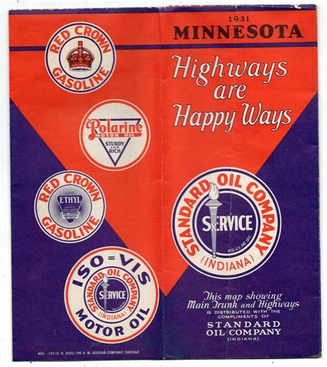 1931 Standard Oil Company Road Map of Minnesota | #3932673832