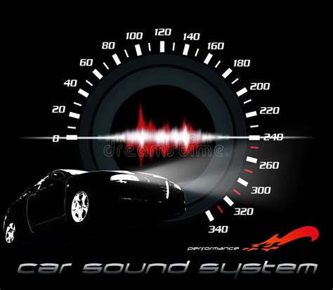 Car sound and performance stock illustration. Illustration of level ...