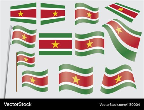 Suriname flag Royalty Free Vector Image - VectorStock