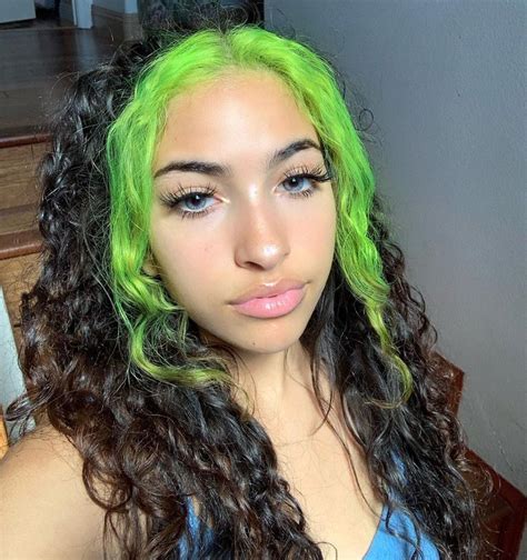 Neon green highlights | Hair streaks, Hair color crazy, Dyed hair