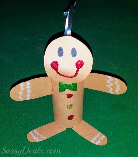 Gingerbread Man Toilet Paper Roll Craft For Kids (Cute Christmas Art ...