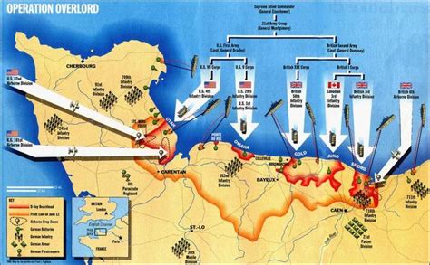 D-Day Chronology Map | Normandy map, Battle of normandy, D day invasion