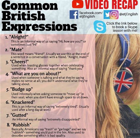 Common British Expressions | British phrases, slang, vocab