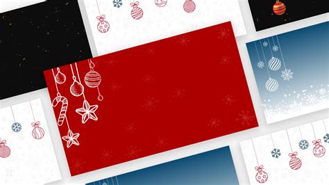 Free Christmas Baubles Background PowerPoint & Google Slides