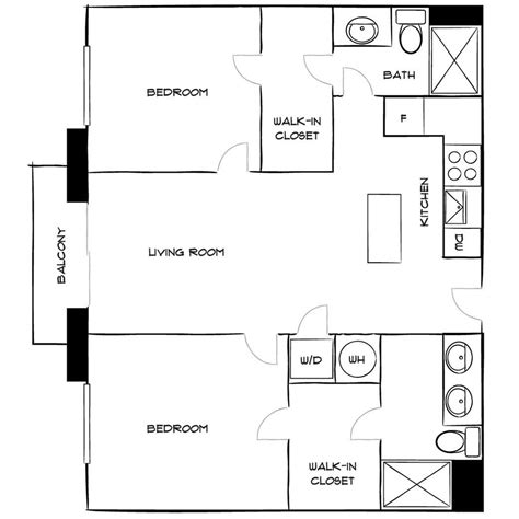 Design 2B | 2 Bed Apartment | The District at Flagler Village