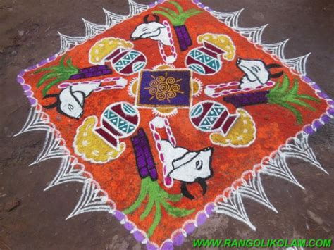 Mattu pongal kolam – Rangoli Kolams