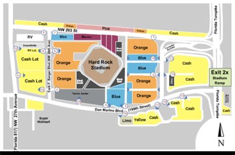 Hard Rock Stadium Parking Lots Tickets, Seating Charts and Schedule in ...