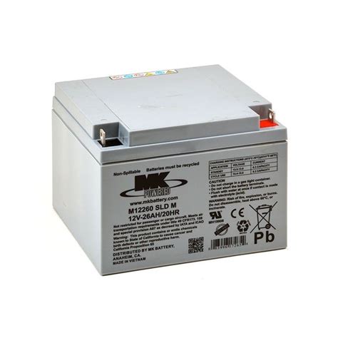 Battery AGM MK 12V 26Ah Mk Powered Wheelchair batteries