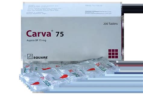 Carva | Carva 75 mg tablet | Square Pharma | Online Pharmacy - OsudPotro