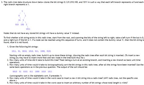 Solved 3. The radix tree data structure shown below stores | Chegg.com