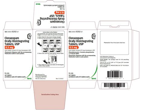 Clonazepam Tablet Orally Disintegrating: PI - Drugs.com