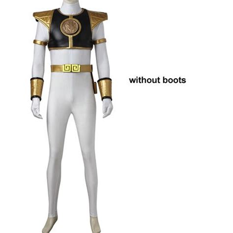 White Ranger Costume Halloween Cosplay Tommy Oliver Jumpsuit | Etsy