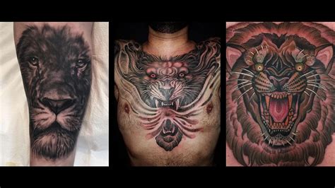 Lion tattoos done by artists at Kings Avenue Tattoo