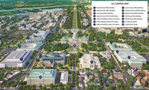 Print-friendly Map of the Capitol Campus | Architect of the Capitol