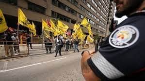 Overseas Indians gathered outside the Indian Embassy in Toronto, Canada ...