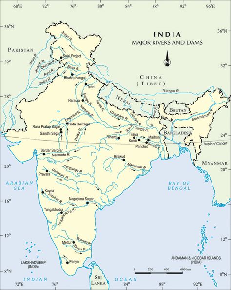 River Map of India | Major Indian Rivers Map