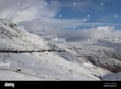 Winter weather in North Wales UK Stock Photo - Alamy