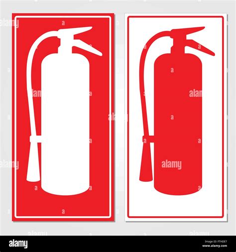 Fire extinguisher signs vector illustration Stock Vector Image & Art - Alamy