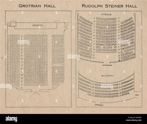 GROTRIAN HALL/RUDOLPH STEINER HALL. Seating plan. London. Wigmore ...