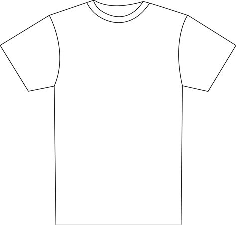 Blank T Shirt Outline Template