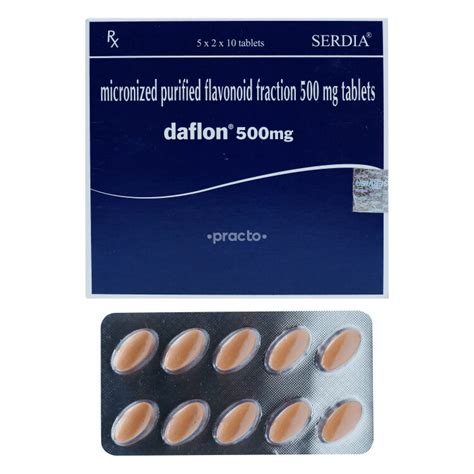 Daflon 500 Tablet - Uses, Dosage, Side Effects, Price, Composition | Practo