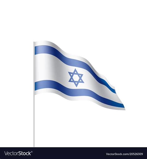 Israel flag Royalty Free Vector Image - VectorStock