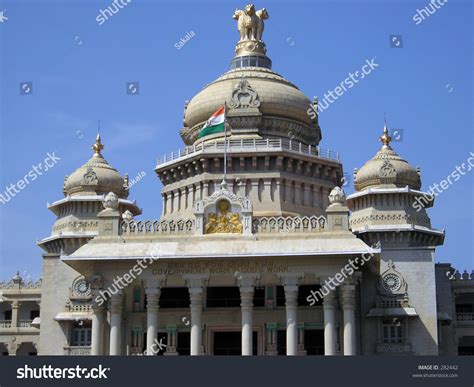 Vidhan Soudha Parlament Building In Bangalore Karnataka India Stock ...