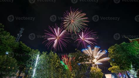 fireworks ceremony in the temple, Thailand 13667556 Stock Photo at Vecteezy