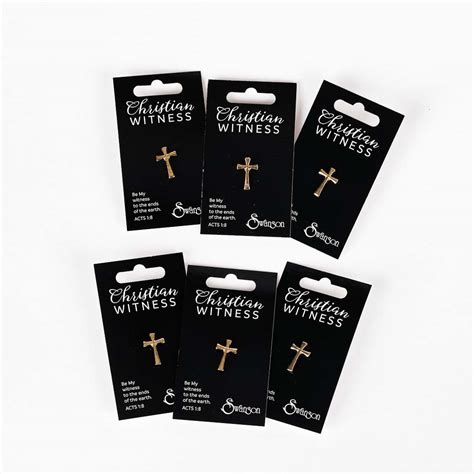 Lapel Pin Flared Cross Gold Pk6 | SWANSON CHRISTIAN PRODUCTS