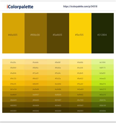 45 Gold Color Palettes | Curated collection of Color Palettes