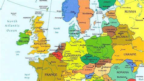 Big Map Of Europe With Cities