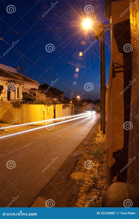 Town by night stock image. Image of architecture, street - 25220881