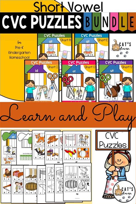 CVC Word Puzzles for Kids