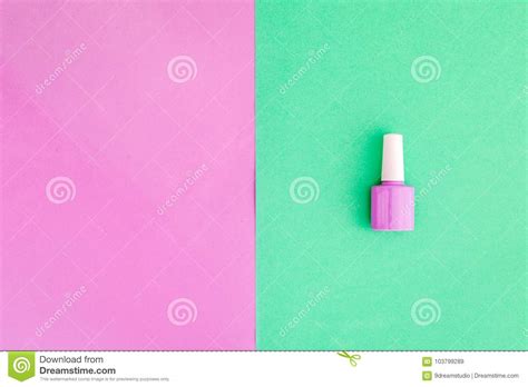 Colorful Cosmetics on Colorful Background. Pink Nail Polish on Pink and ...