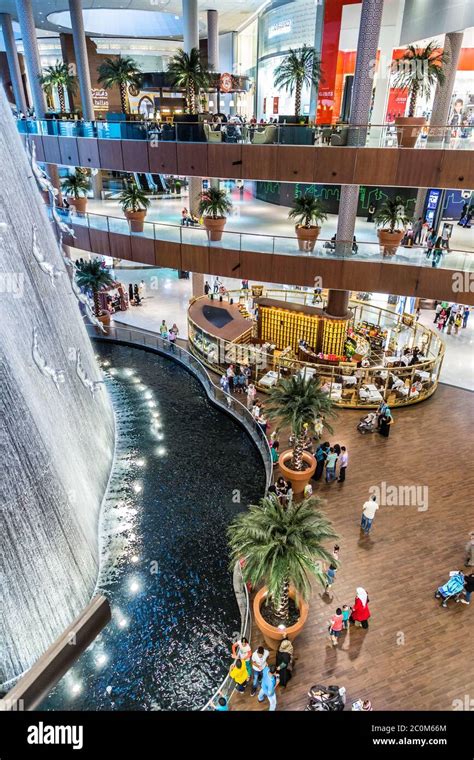 Waterfall in Dubai Mall - world's largest shopping mall Stock Photo - Alamy