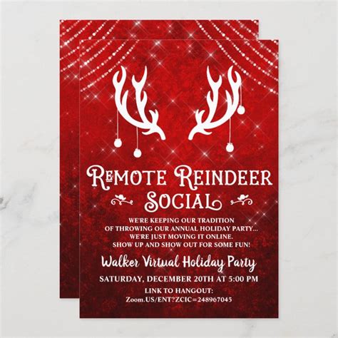 Virtual Holiday Christmas Party Invitation | Zazzle