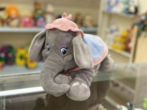 Disney Parks MRS JUMBO the Elephant Dumbo's Mom 14" Grey Pink Soft ...