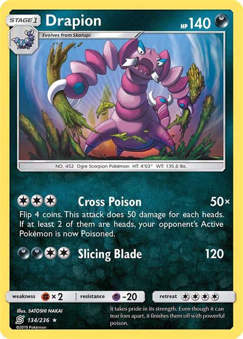 Drapion 134 (Unified Minds 2019) Pokemon Card