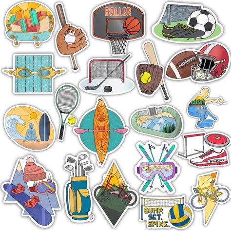 Stickers Paper & Party Supplies Football Vinyl Stickers Water Bottle Stickers Sports Stickers ...