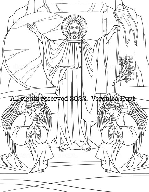 The Glorious Mysteries of the Rosary Coloring Page for Kids and Adults ...