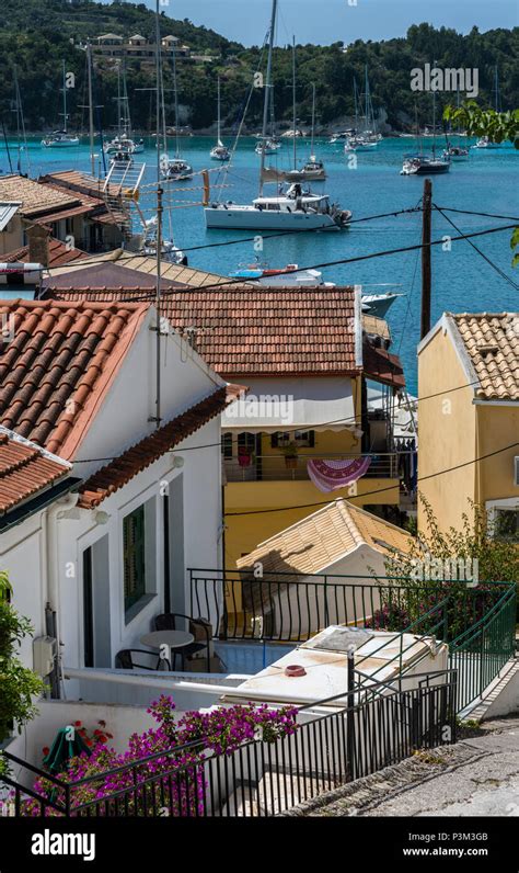 Lakka Bay and Village, Paxos Stock Photo - Alamy