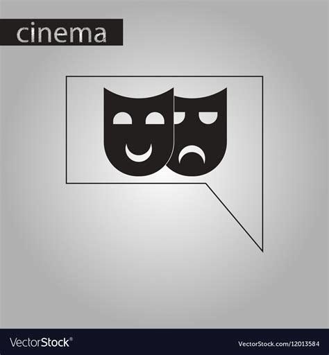 Black and white style icon theater masks Vector Image