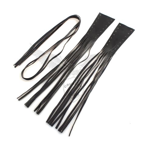 12" PU Leather Motor Brake Lever Covers Biker Clutch Fringe Long Black Tassels | eBay