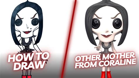 How to Draw Other Mother From Coraline - YouTube