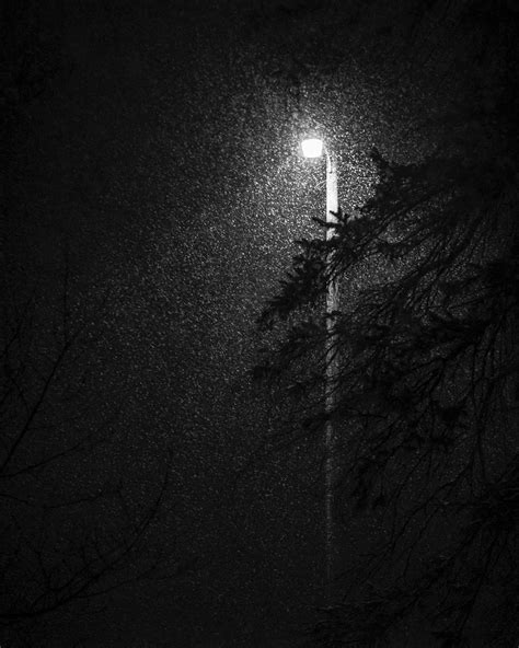 Snowy night : r/blackandwhite