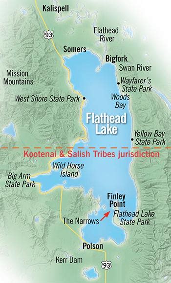 Hand Drawn Map Of Flathead Lake Distinctly Montana 4 - vrogue.co